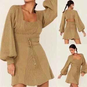 XSmall Free People Knit Dress Moss Green